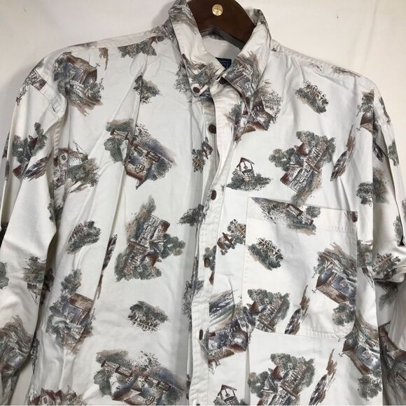 VTG Chaps Ralph Lauren Shirt Mens Med Long Sleeve - Picture 11 of 12